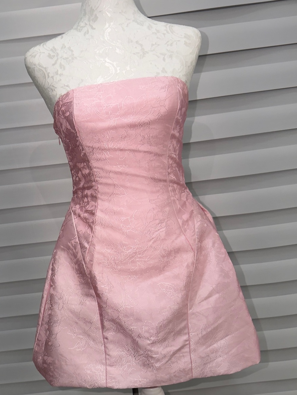Girls' Pink Satin Bow-Back Party Dress